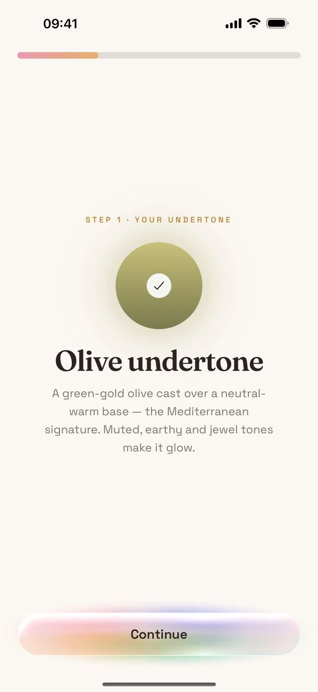 Your undertone analysis in Palora